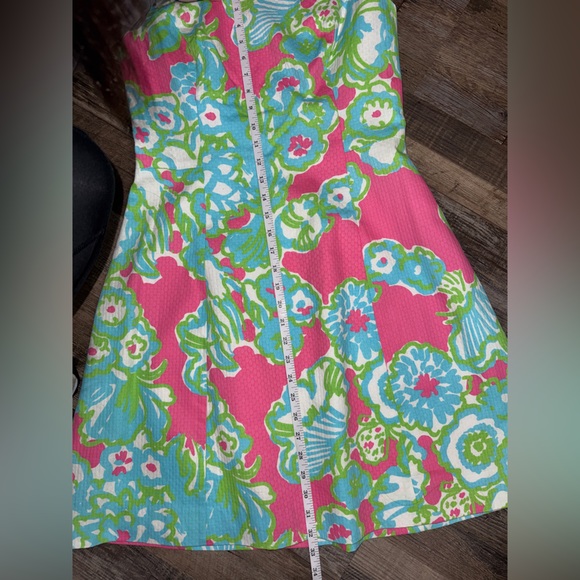 Lilly Pulitzer Pink Blue Green Floral A-Line Dress | Size 8 - Picture 5 of 5